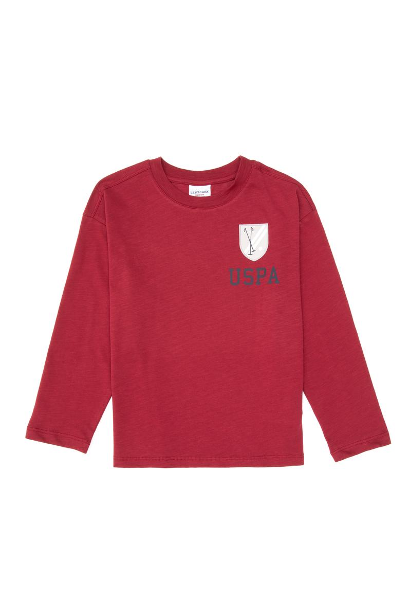 Erkek Çocuk Koyu Frambuaz Bisiklet Yaka Süprem Sweatshirt