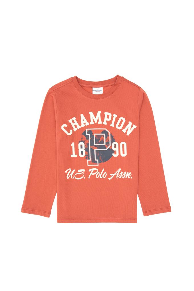 Erkek Çocuk Gül Kurusu Bisiklet Yaka Süprem Sweatshirt