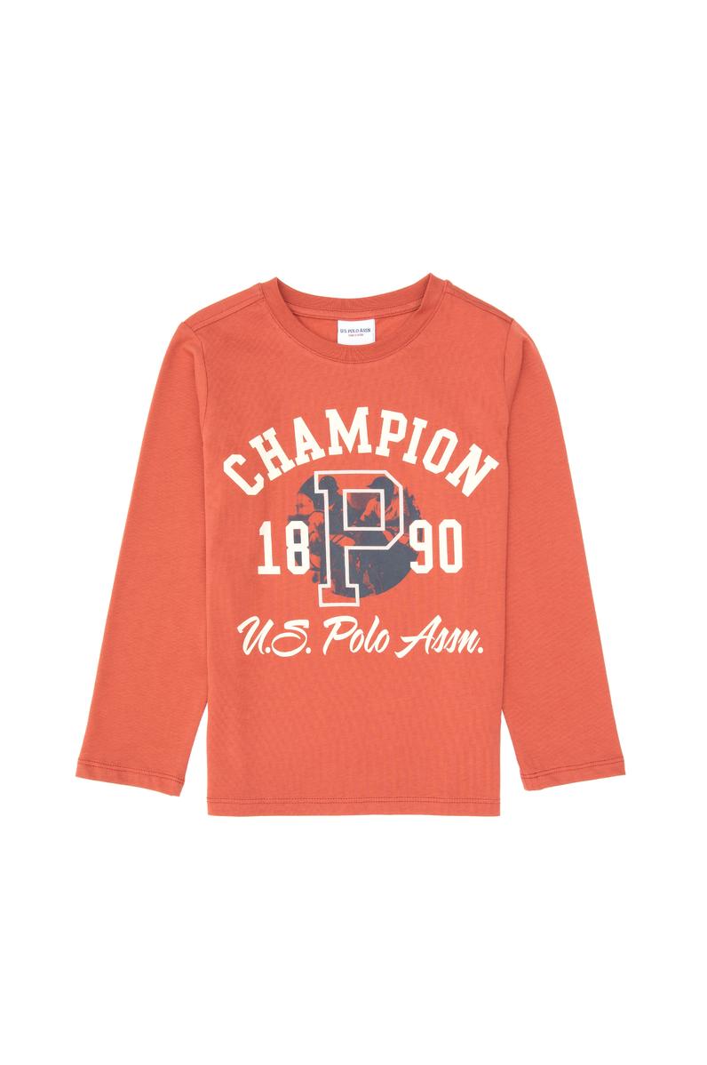 Erkek Çocuk Gül Kurusu Bisiklet Yaka Süprem Sweatshirt