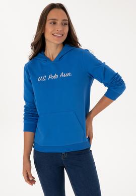 Kadın Koyu Mavi Kapüşonlu Sweatshırt - 50313559045