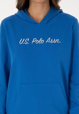 Kadın Koyu Mavi Kapüşonlu Sweatshırt - 50313559045