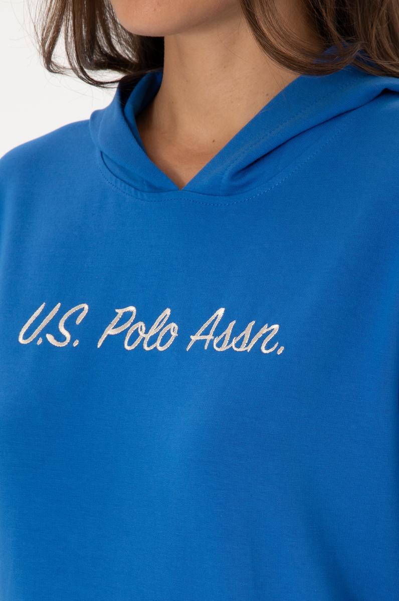 Kadın Koyu Mavi Kapüşonlu Sweatshırt