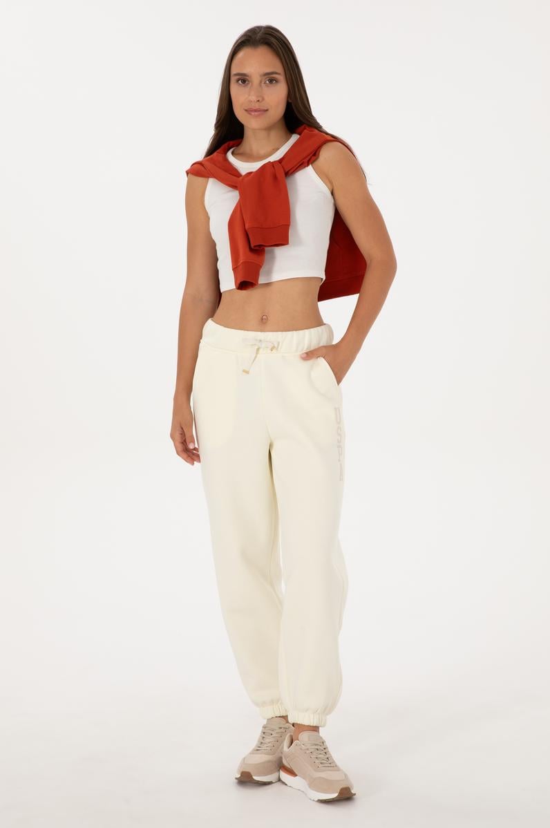 Kadın Krem Jogger Eşofman Altı