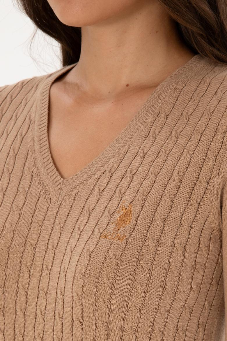 Kadın Camel Melanj Basic Kazak - 50307710010