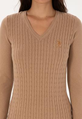 Kadın Camel Melanj Basic Kazak - 50307710010