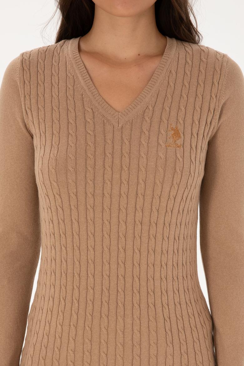 Kadın Camel Melanj Basic Kazak - 50307710010