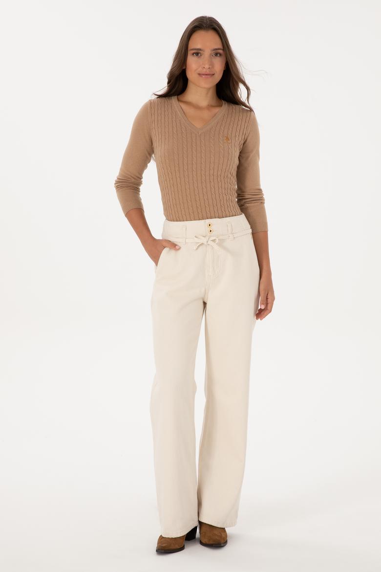 Kadın Camel Melanj Basic Kazak - 50307710010