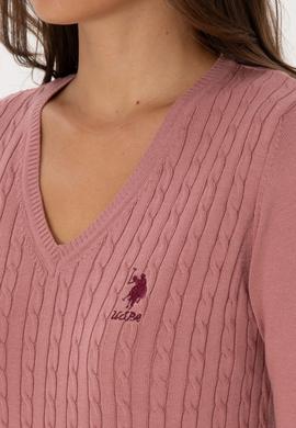 Kadın Orkide V Yaka Basic Kazak - 50307710068