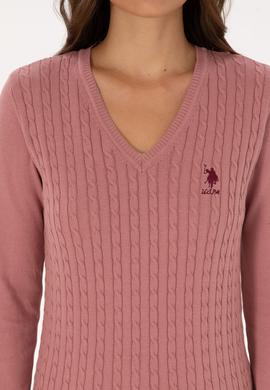 Kadın Orkide V Yaka Basic Kazak - 50307710068