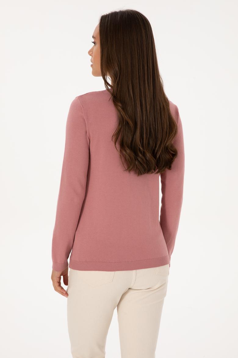 Kadın Orkide V Yaka Basic Kazak - 50307710068