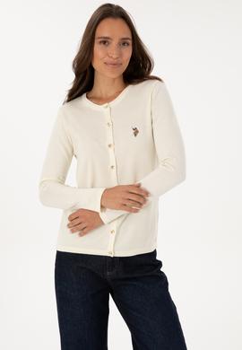 Kadın Krem Basic Triko Hırka - 50307737077