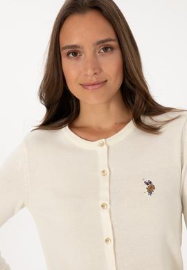 Kadın Krem Basic Triko Hırka - 50307737077