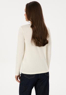Kadın Krem Basic Triko Hırka - 50307737077