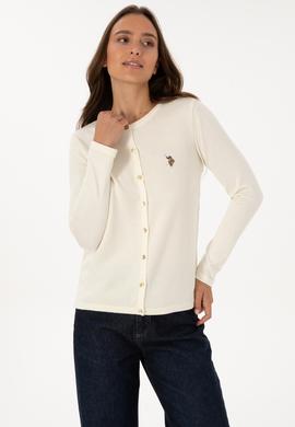 Kadın Krem Basic Triko Hırka - 50307737077