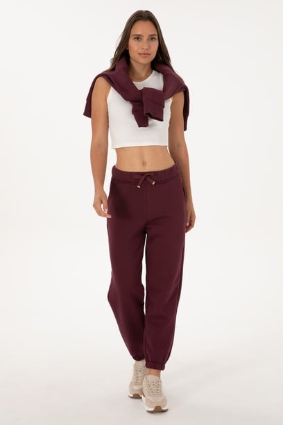 Kadın Bordo Jogger Eşofman Altı