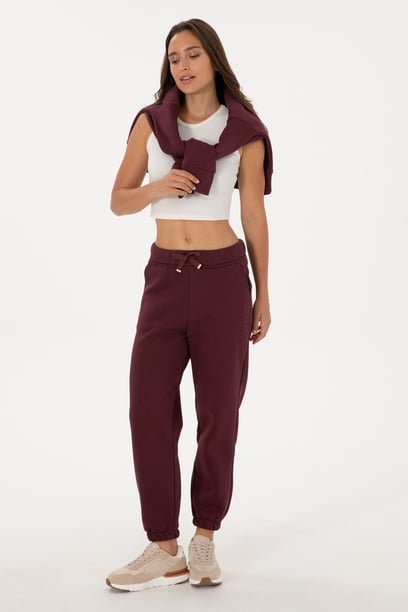 Kadın Bordo Jogger Eşofman Altı