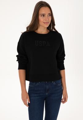 Kadın Siyah Bisiklet Yaka Basic Sweatshirt - 50307752006