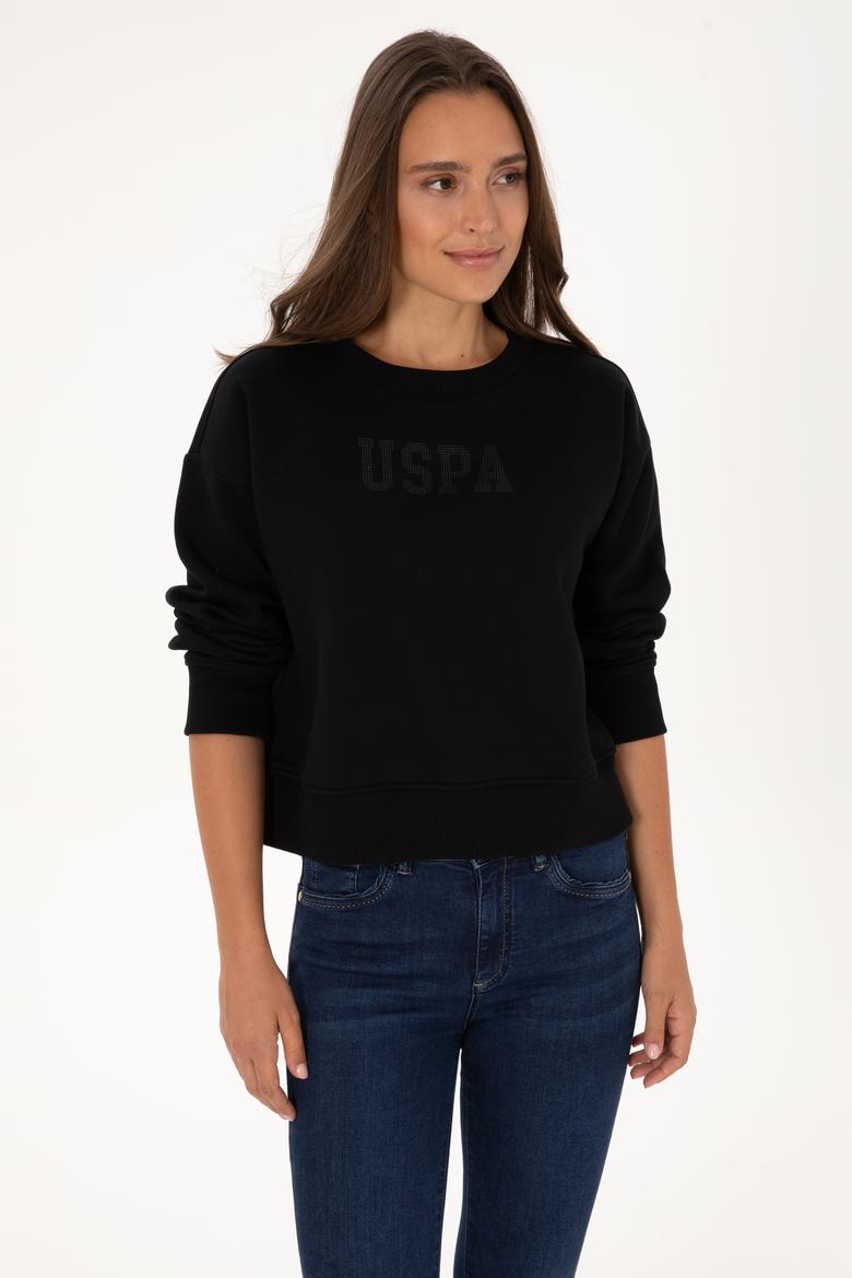 Kadın Siyah Bisiklet Yaka Basic Sweatshirt - 50307752006