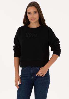 Kadın Siyah Bisiklet Yaka Basic Sweatshirt - 50307752006