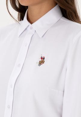 Kadın Beyaz Uzun Kollu Basic Gömlek - 50308043003