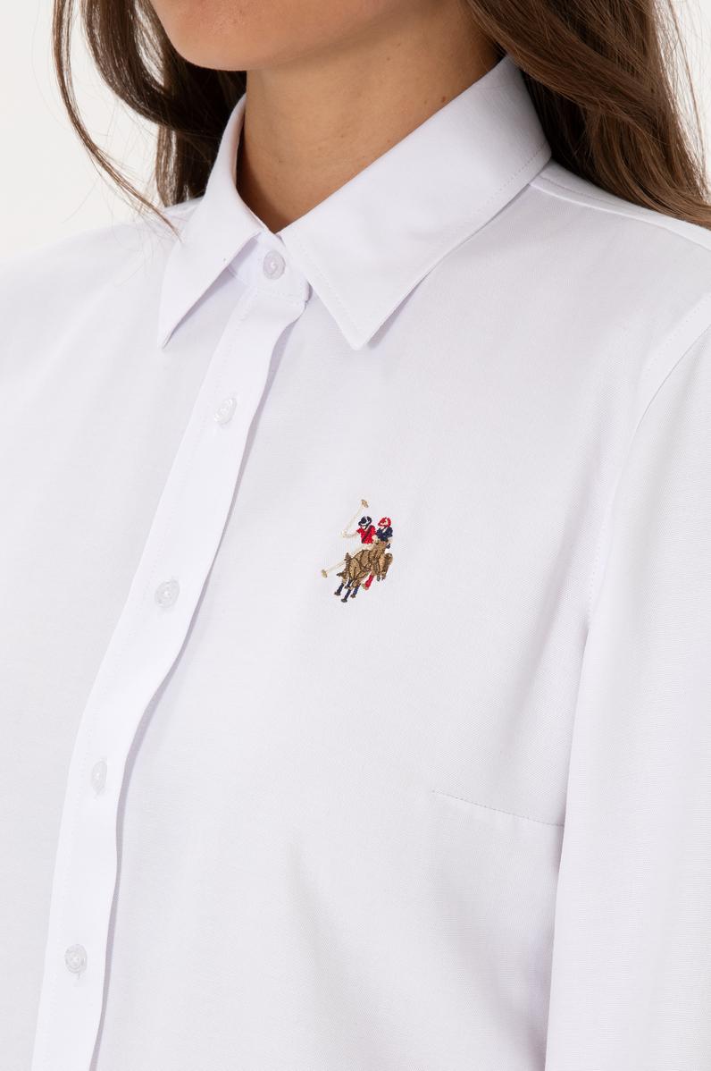 Kadın Beyaz Uzun Kollu Basic Gömlek