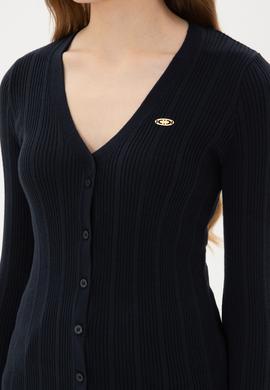 Kadın Lacivert Basic Triko Hırka - 50313580025