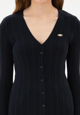 Kadın Lacivert Basic Triko Hırka - 50313580025