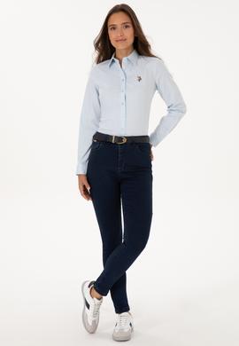 Kadın Açık Mavi Uzun Kollu Basic Gömlek - 50318222007