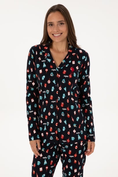 Kadın Lacivert Pijama Takımı