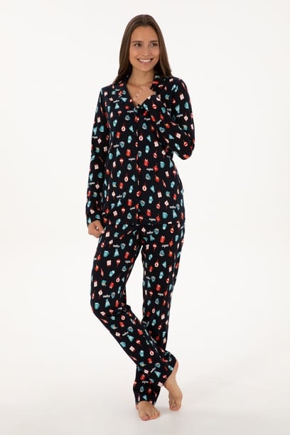 Kadın Lacivert Pijama Takımı