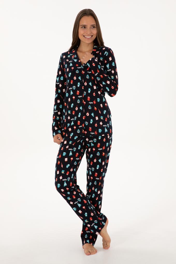 Kadın Lacivert Pijama Takımı