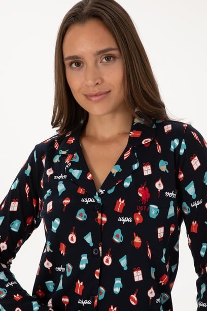 Kadın Lacivert Pijama Takımı