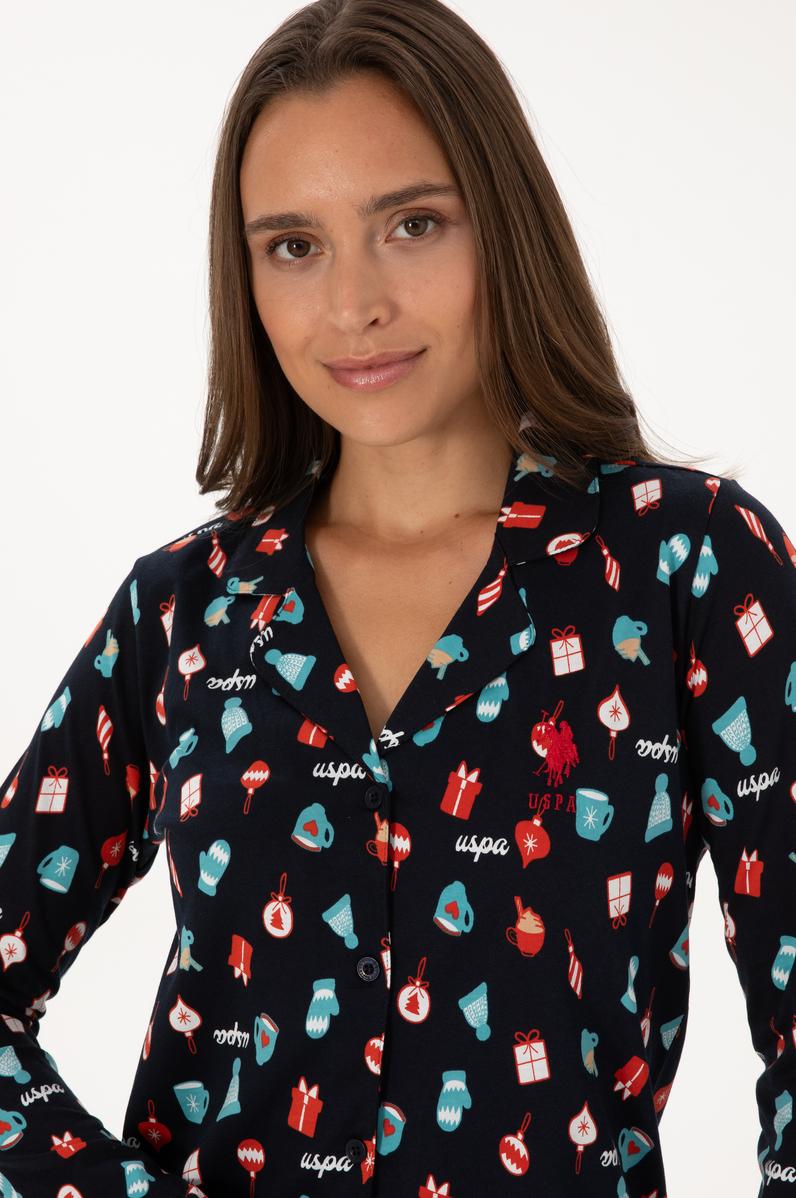 Kadın Lacivert Pijama Takımı