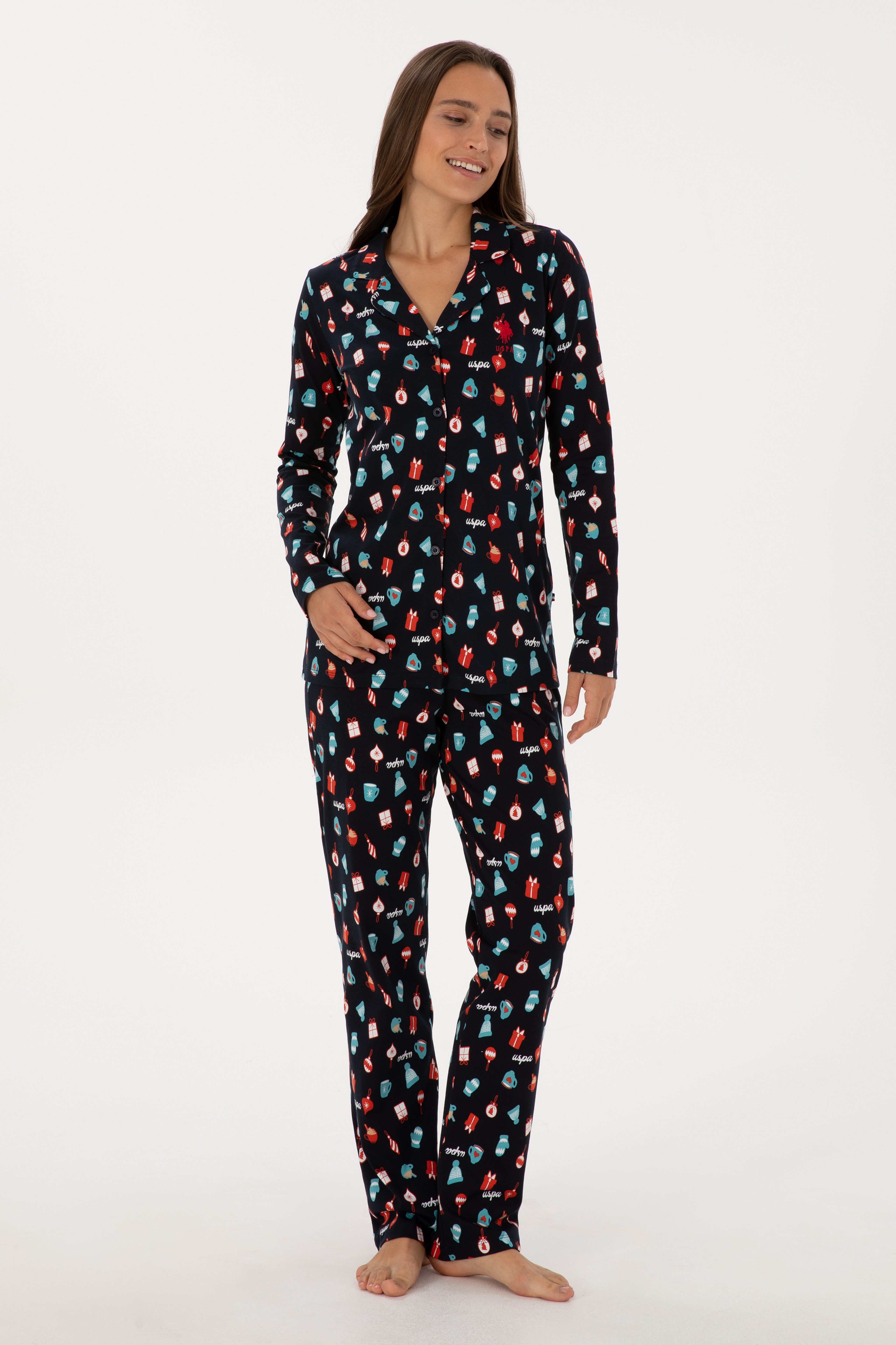 Kadın Lacivert Pijama Takımı - Image 4
