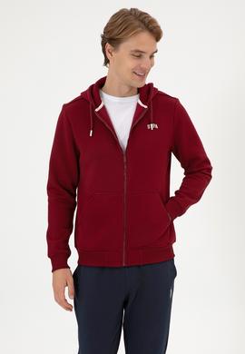 Erkek Regular Fit Bordo Şardonlu Örme Hırka - 50313755048