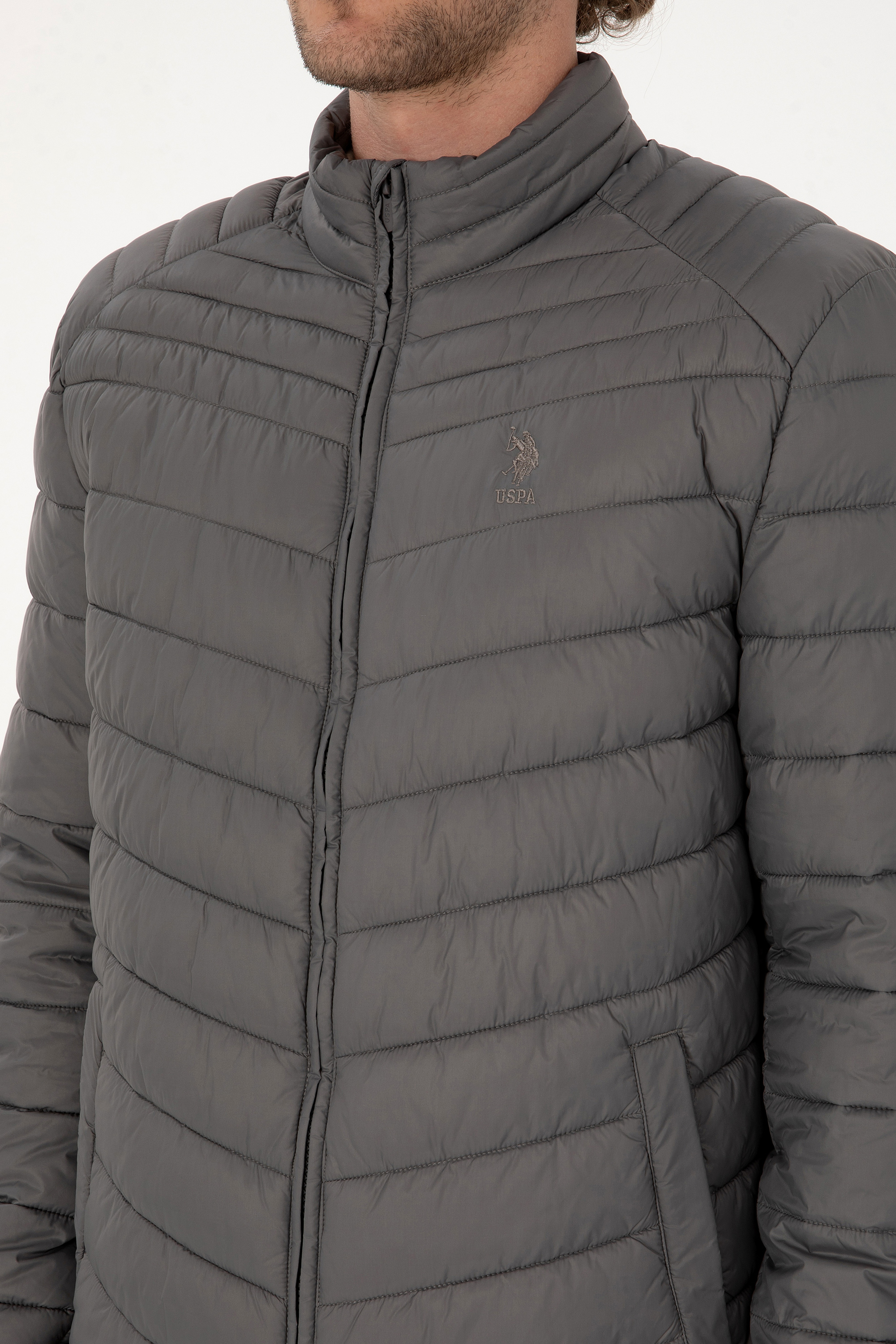 Erkek Gri Mont - Image 7