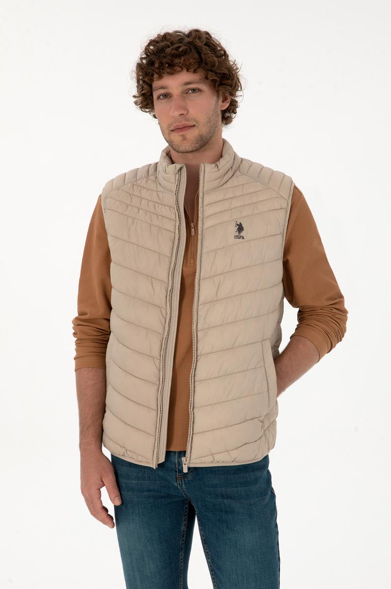 Erkek Koyu Bej Yelek