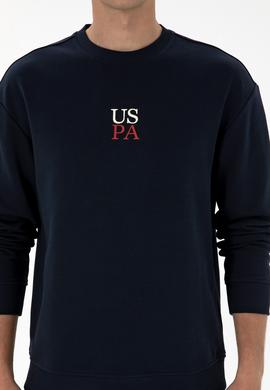 Erkek Bisiklet Yaka Comfort Fit Lacivert Basic Sweatshirt - 50313760031