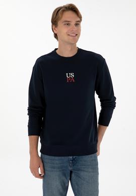 Erkek Bisiklet Yaka Comfort Fit Lacivert Basic Sweatshirt - 50313760031