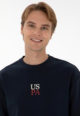 Erkek Bisiklet Yaka Comfort Fit Lacivert Basic Sweatshirt - 50313760031