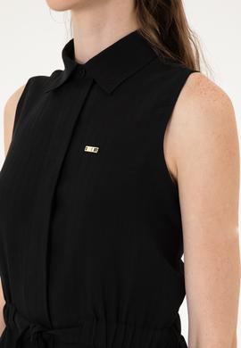 Kadın Siyah Dokuma Elbise - 50306605011