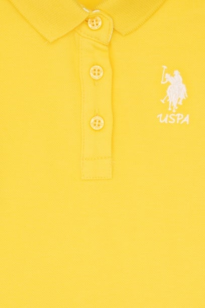 Kız Bebek Sarı Polo Yaka Basic Tişört