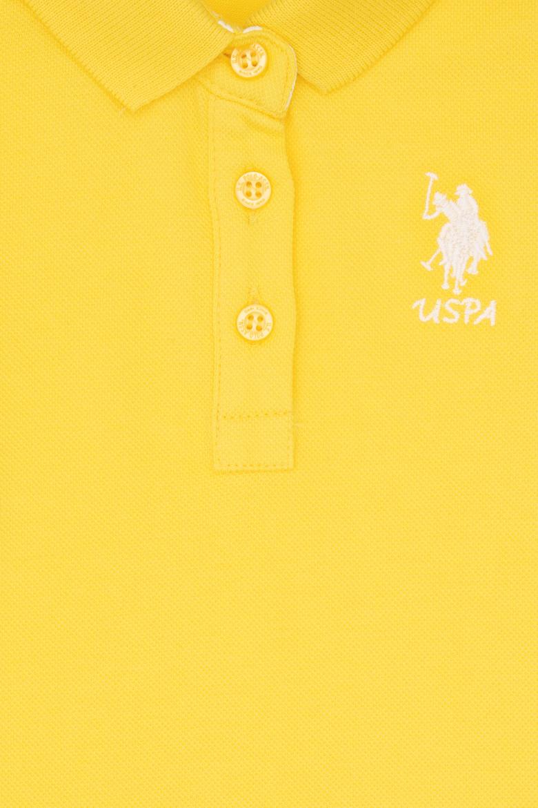 Kız Bebek Sarı Polo Yaka Basic Tişört - 50288990051