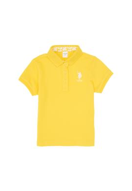 Kız Bebek Sarı Polo Yaka Basic Tişört - 50288990051