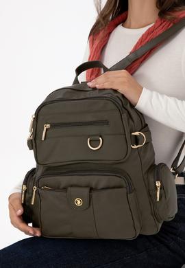 Kadın Haki Yumuşak Sırt Çantası - 50317805003