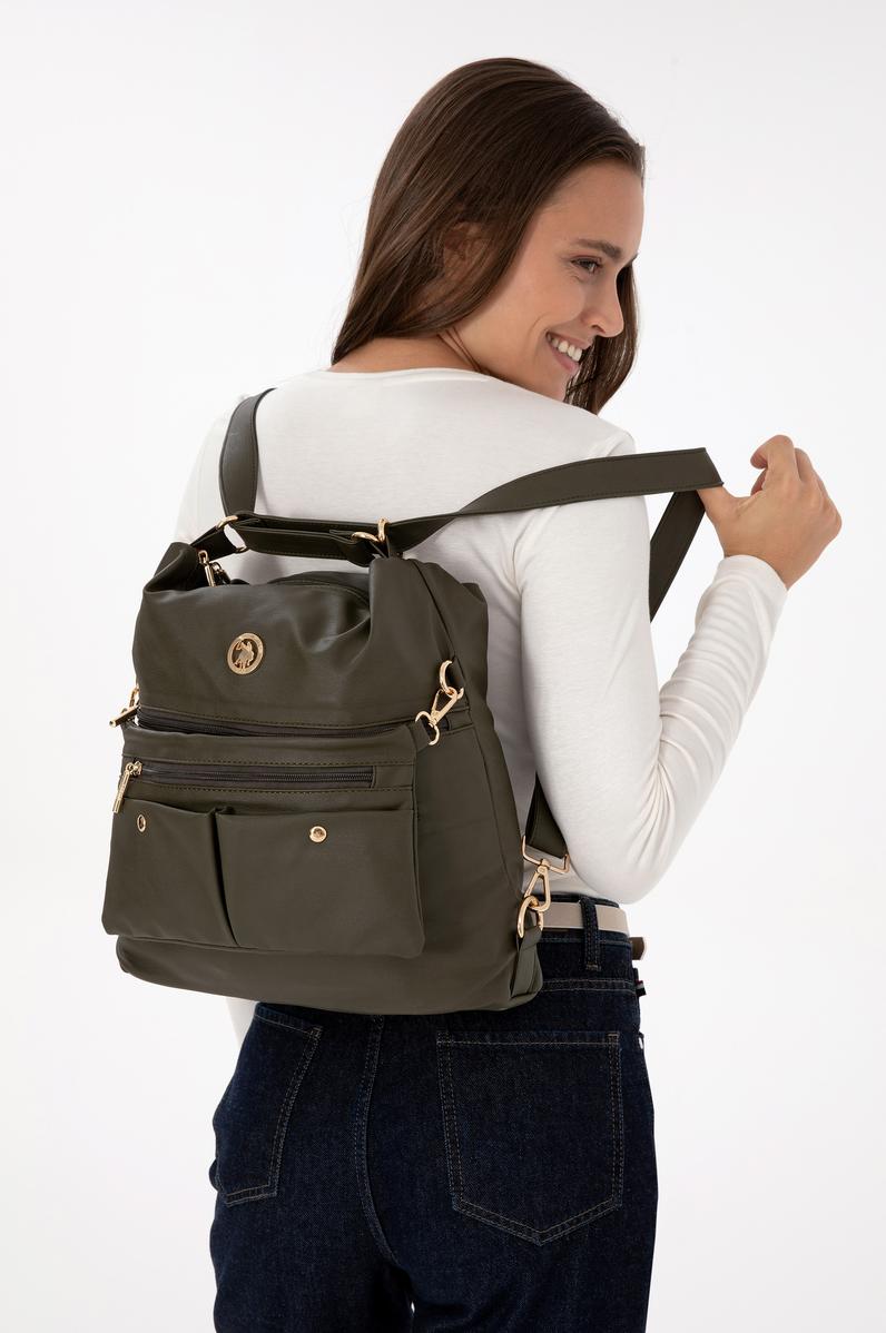 Kadın Haki Yumuşak Sırt Ve Kol Çantası