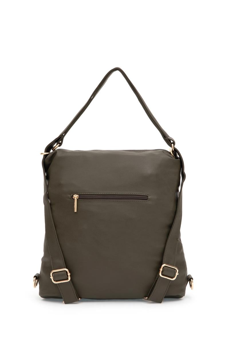 Kadın Haki Yumuşak Sırt Ve Kol Çantası