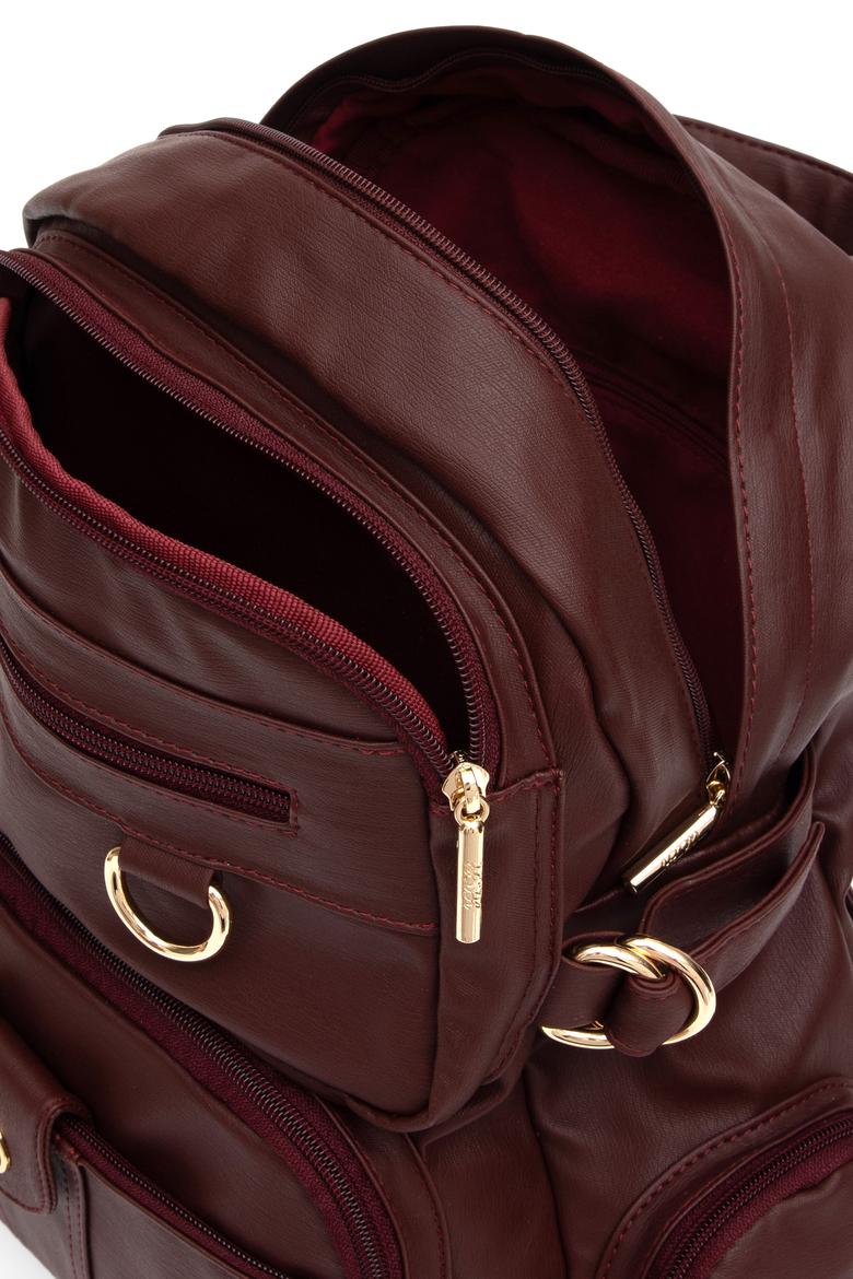 Kadın Bordo Yumuşak Sırt Çantası - 50317805002