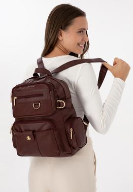 Kadın Bordo Yumuşak Sırt Çantası - 50317805002