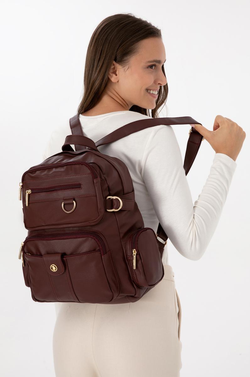 Kadın Bordo Yumuşak Sırt Çantası